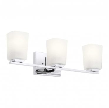 KL-ROEHM3-PC Roehm 3 Light Wall Light in a Polished Chrome Finish