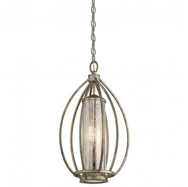 KL-ROSALIE-P Rosalie 1 Light Pendant in a Sterling Gold Finish