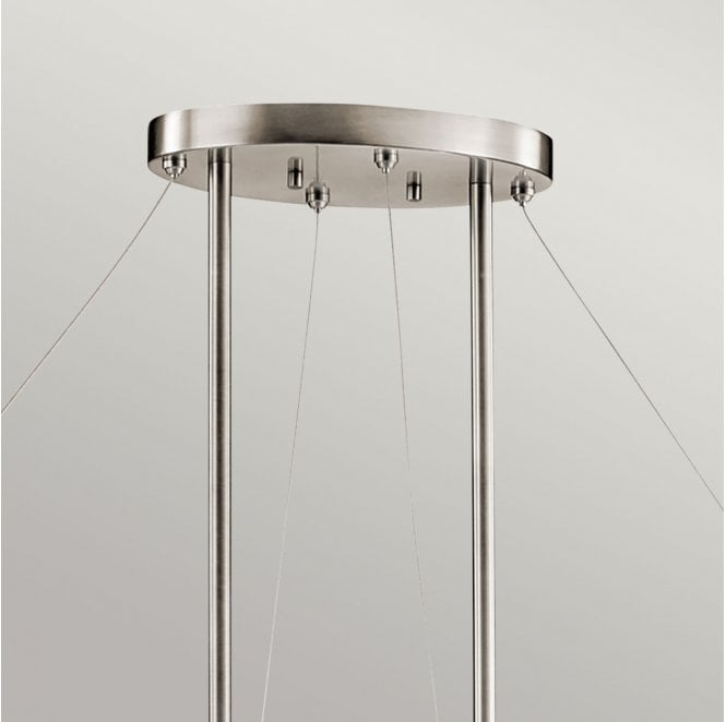 Kichler KL-SILVER-CORAL-ISLE Silver Coral 4 Light Oval Island Light in a Classic Pewter Finish