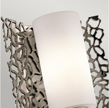 KL-SILVER-CORAL1 Silver Coral 1 Light Wall Light in a Classic Pewter Finish