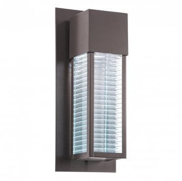 KL-SOREL2-M-LED Sorel Outdoor  IP44 1 Light Wall Lantern in an Architectural Bronze Finish
