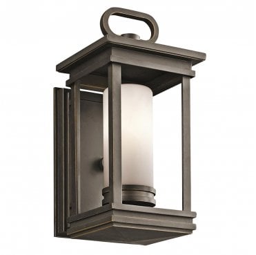 KL-SOUTH-HOPE-S South Hope Outdoor IP44 1 Light Small Wall Lantern in a Rubbed Bronze Finish