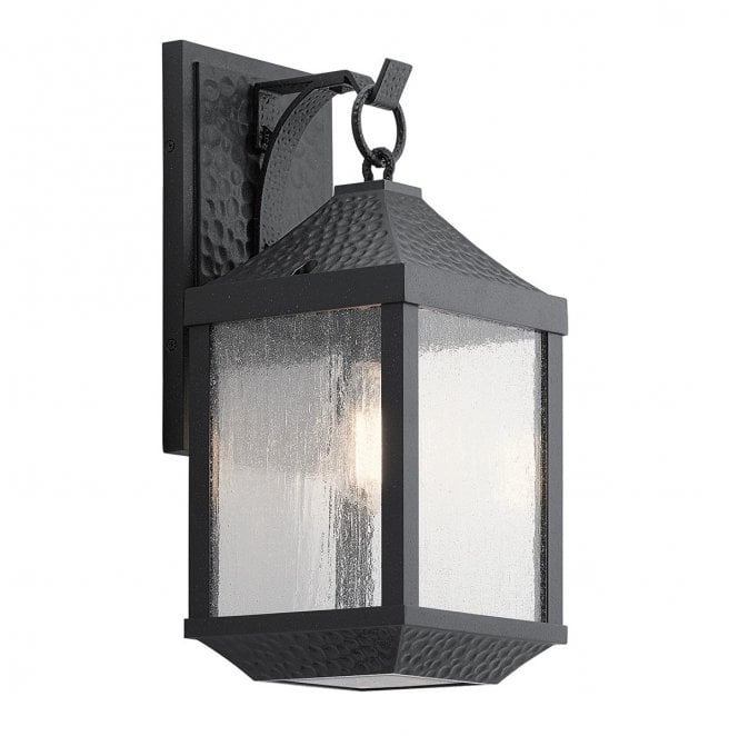 Kichler KL-SPRINGFIELD-M Springfield Outdoor IP44 1 Light Medium Wall Lantern in a Distressed Black Finish