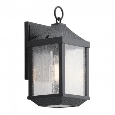 KL-SPRINGFIELD-S Springfield Outdoor IP44 1 Light Small Wall Lantern in a Distressed Black Finish