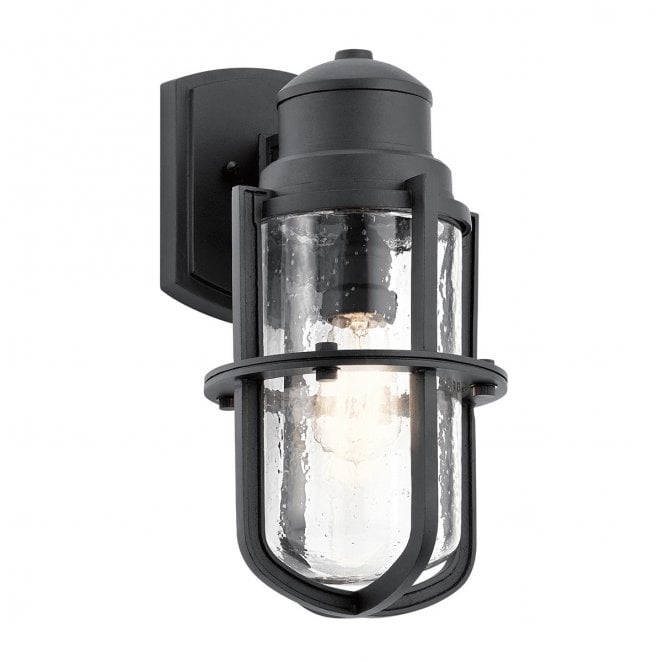 Kichler KL-SURI-M Suri Outdoor IP44 1 Light Wall Lantern in a Textured Black Finish