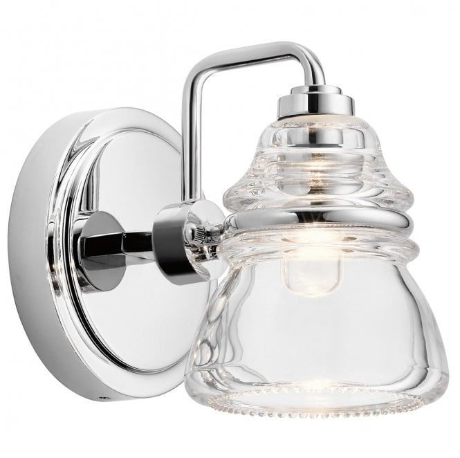 Kichler KL-TALLAND1-PC-BATH Talland IP44 1 Light Wall Light in a Polished Chrome Finish
