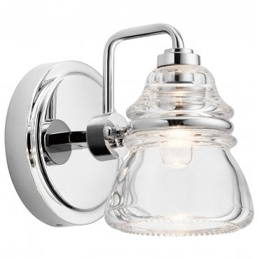 KL-TALLAND1-PC-BATH Talland IP44 1 Light Wall Light in a Polished Chrome Finish