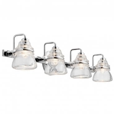 KL-TALLAND4-PC-BATH Talland IP44 4 Light Wall Light in a Polished Chrome Finish