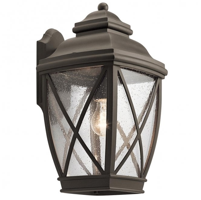 Kichler KL-TANGIER2-L Tangier Outdoor IP44 1 Light Large Wall Lantern in an Old Bronze Finish