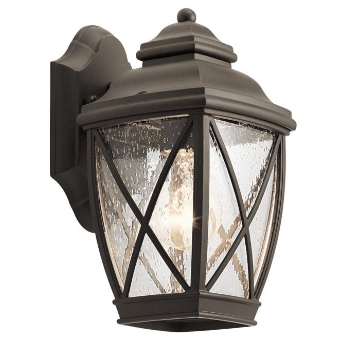 Kichler KL-TANGIER2-S Tangier Outdoor IP44 1 Light Small Wall Lantern in an Old Bronze Finish