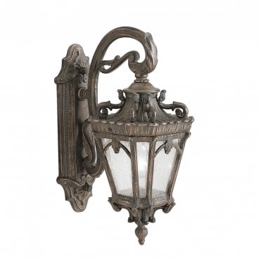 KL-TOURNAI2-M Tournai Outdoor IP44 1 Light Medium Wall Lantern in a Londonderry Finish