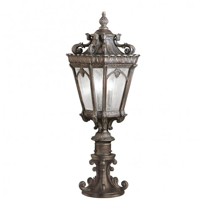 Kichler KL-TOURNAI3-L Tournai Outdoor IP44 2 Light Large Pedestal Lantern in a Londonderry Finish