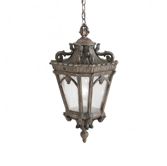 Kichler KL-TOURNAI8-XL Tournai Outdoor IP44 3 Light Extra Large Chain Lantern in a Londonderry Finish