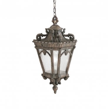 KL-TOURNAI8-XL Tournai Outdoor IP44 3 Light Extra Large Chain Lantern in a Londonderry Finish