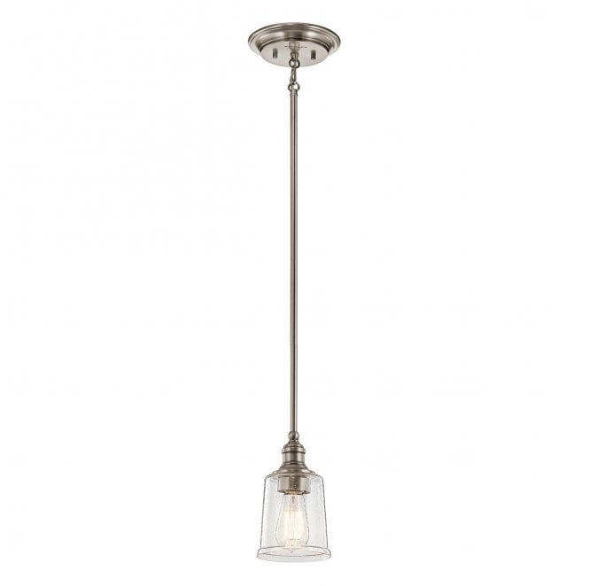 Kichler KL-WAVERLY-MP-CLP Waverly 1 Light Mini Pendant in a Classic Pewter Finish