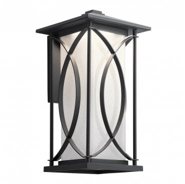 QN-ASHBERN-L Ashbern Outdoor IP44 1 Light Wall Lantern in a Textured Black Finish