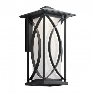 QN-ASHBERN-M Ashbern Outdoor IP44 1 Light Wall Lantern in a Textured Black Finish