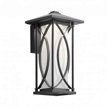 QN-ASHBERN-S Ashbern Outdoor IP44 1 Light Wall Lantern in a Textured Black Finish