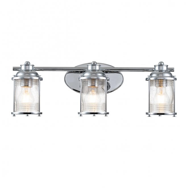 Kichler QN-ASHLANDBAY3-PC-BATH Ashland Bay IP44 3 Light Wall Light in a Polished Chrome Finish