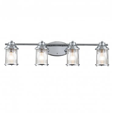 QN-ASHLANDBAY4-PC-BATH Ashland Bay IP44 4 Light Wall Light in a Polished Chrome Finish