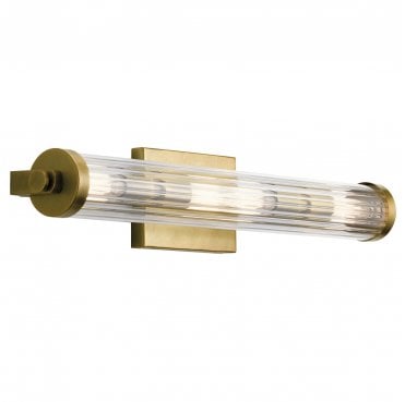 QN-AXEL7-BK Axel IP44 7 Light Semi-flush Mount in a Natural Brass Finish