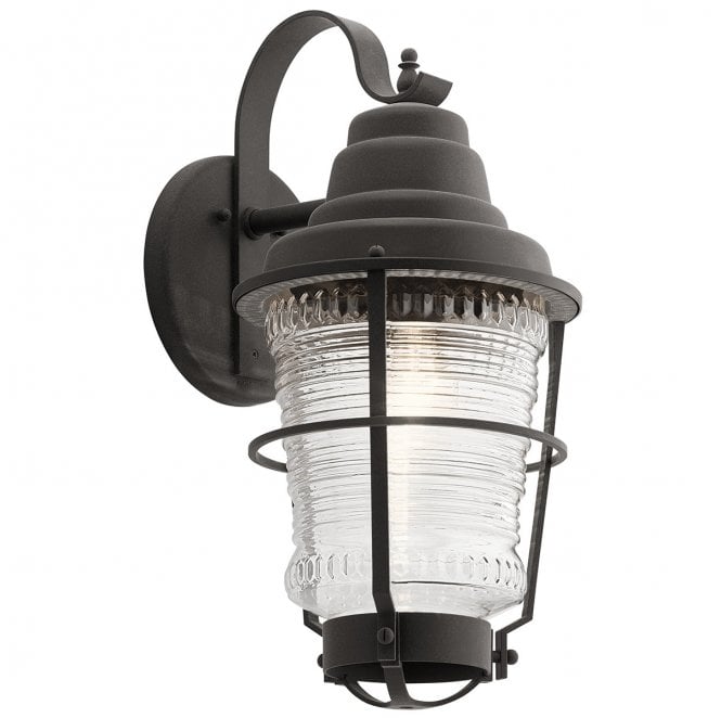 Kichler QN-CHANCE-HARBOR-L Chance Harbor Outdoor IP44 1 Light Large Wall Lantern in a Weathered Zinc Finish