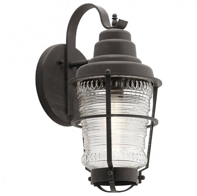 Kichler QN-CHANCE-HARBOR-M Chance Harbor Outdoor IP44 1 Light Medium Wall Lantern in a Weathered Zinc Finish