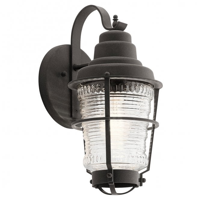 Kichler QN-CHANCE-HARBOR-S Chance Harbor Outdoor IP44 1 Light Small Wall Lantern in a Weathered Zinc Finish