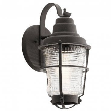 QN-CHANCE-HARBOR-S Chance Harbor Outdoor IP44 1 Light Small Wall Lantern in a Weathered Zinc Finish