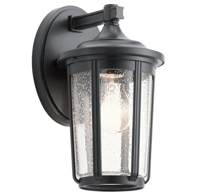 Kichler QN-FAIRFIELD-M-BK Fairfield Outdoor IP44 1 Light Medium Wall Lantern in a Black Finish