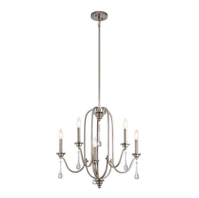 Kichler QN-KARLEE5 Karlee 5 Light Chandelier in a Classic Pewter Finish