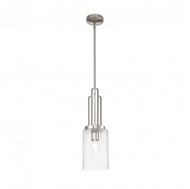QN-KIMROSE-MP-PN Kimrose 1 Light Mini Pendant in a Polished Nickel Finish