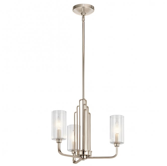 Kichler QN-KIMROSE3-PN Kimrose 3 Light Chandelier in a Polished Nickel Finish