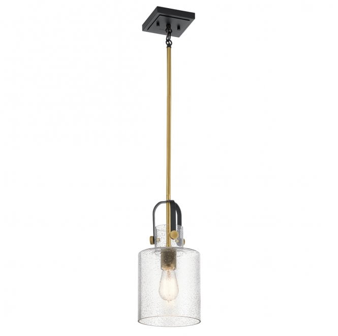 Kichler QN-KITNER-P-NBR Kitner 1 Light Pendant in a Natural Brass Finish