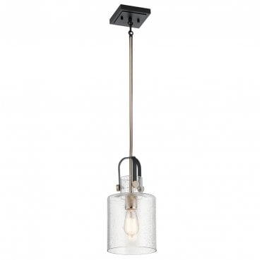 QN-KITNER-P-PN Kitner 1 Light Pendant in a Polished Nickel Finish