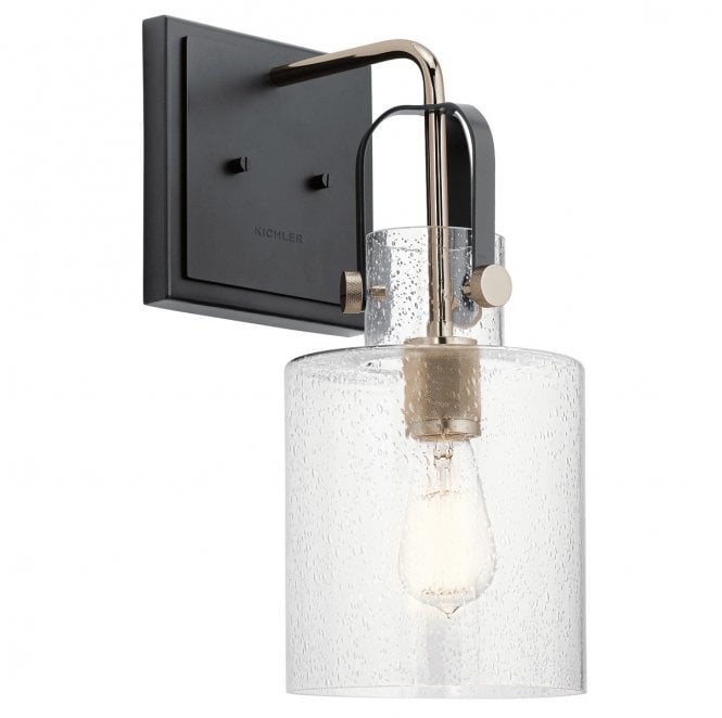 Kichler QN-KITNER1-PN Kitner 1 Light Wall Light in a Polished Nickel Finish