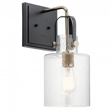 QN-KITNER1-PN Kitner 1 Light Wall Light in a Polished Nickel Finish
