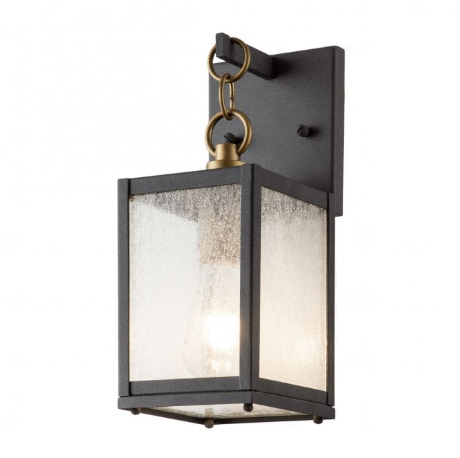 Kichler QN-LAHDEN2-S-WZC Lahden Outdoor IP44 1 Light Small Wall Lantern in a Weathered Zinc Finish