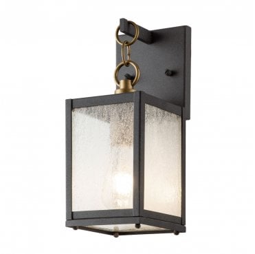 QN-LAHDEN2-S-WZC Lahden Outdoor IP44 1 Light Small Wall Lantern in a Weathered Zinc Finish