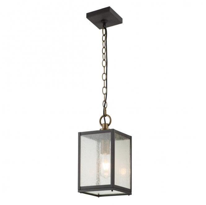 Kichler QN-LAHDEN8-M-WZC Lahden Outdoor IP44 1 Light Chain Lantern in a Weathered Zinc Finish