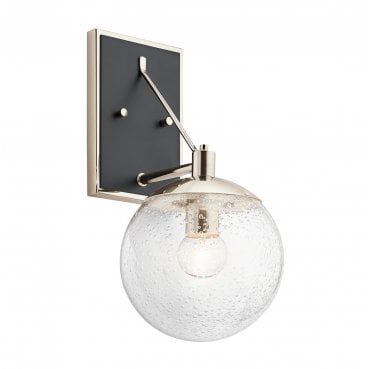 QN-MARILYN1 Marilyn 1 Light Wall Light in a Polished Nickel Finish