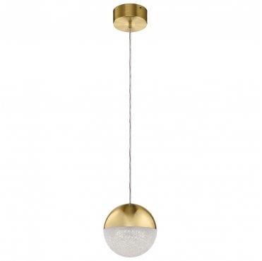 QN-MOONLIT-P-CG Moonlit LED Mini Pendant in a Champagne Gold Finish
