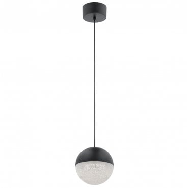 QN-MOONLIT-P-MBK Moonlit LED Mini Pendant in a Matt Black Finish