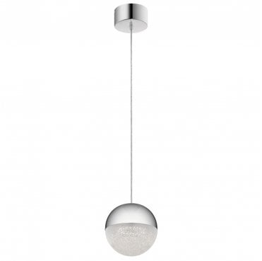 QN-MOONLIT-P-PC Moonlit LED Mini Pendant in a Polished Chrome Finish