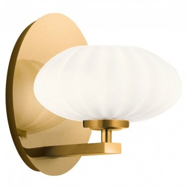 QN-PIM1-FXG Pim IP44 1 Light Wall Light in a Fox Gold Finish
