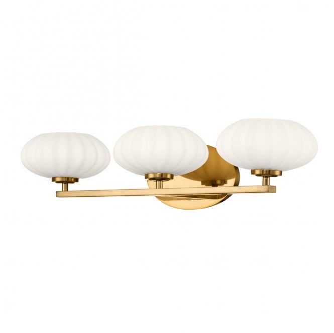 Kichler QN-PIM3-FXG Pim IP44 3 Light Wall Light in a Fox Gold Finish