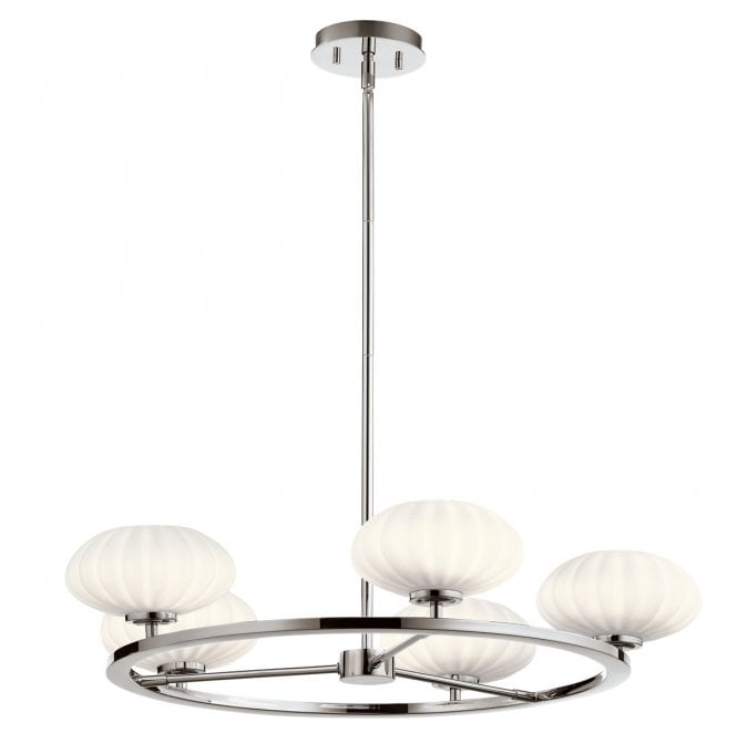 Kichler QN-PIM5-PC Pim IP44 5 Light Chandelier in a Polished Chrome Finish