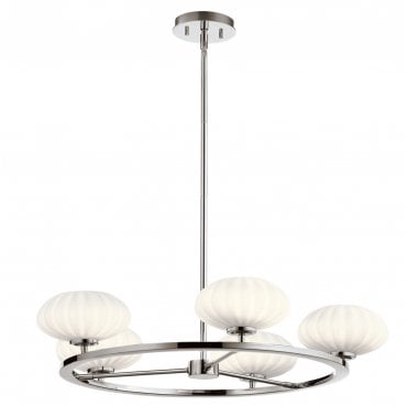 QN-PIM5-PC Pim IP44 5 Light Chandelier in a Polished Chrome Finish