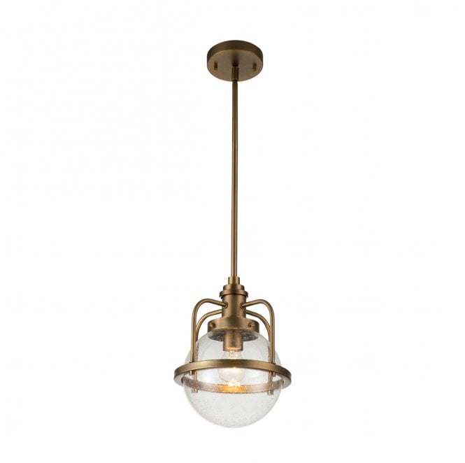 Kichler QN-TRIOCENT-P-NBR Triocent 1 Light Pendant/Semi Flush in a Natural Brass Finish