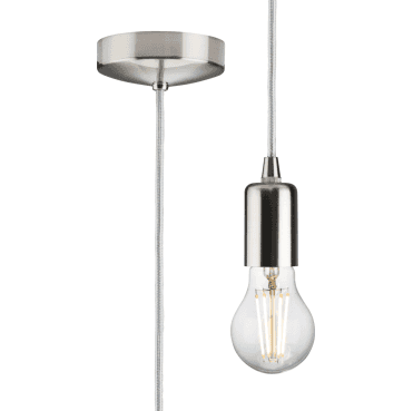 8270LBC 1.8m Contemporary Pendant Set in a Brushed Chrome Finish